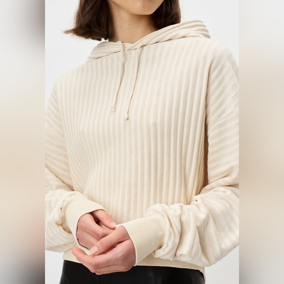 JOHN ELLIOTT RIBBED CROPPED TERRY HOODIE - Picture 5 of 11